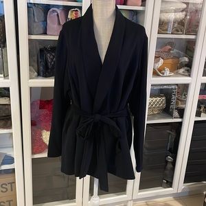 Black tie wrap jacket